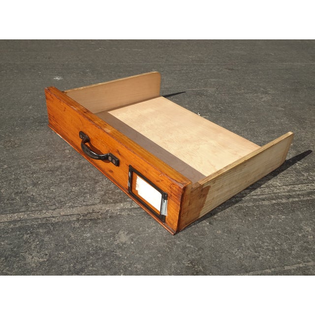 Antique 79" English Notary 18 Drawers File Cabinet For Sale In Los Angeles - Image 6 of 12