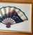 1960s Hand Painted Japanese Fan in Shadow Frame For Sale - Image 4 of 11