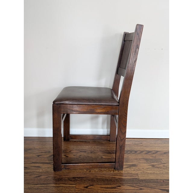 Brown 1980s Dixie Furniture Company Campaigner Desk Chair For Sale - Image 8 of 10