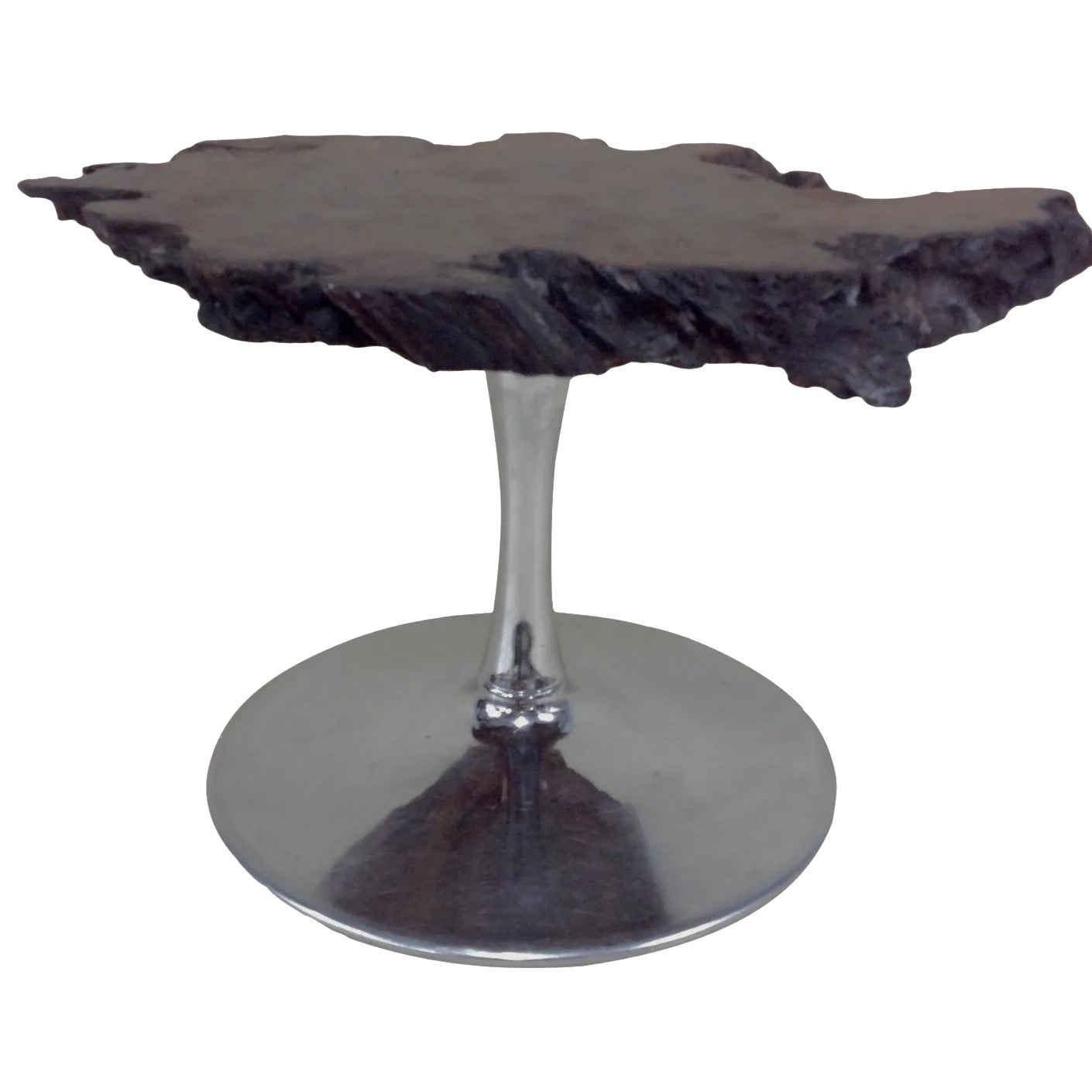 Black Walnut Burl Slab Side Table Chairish