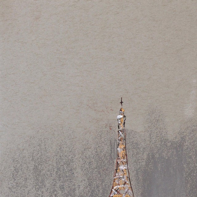 Pastel Study 3 - Original Serene Paris Eiffel Tower Cityscape Painting on Paper by Kathleen Keifer For Sale - Image 4 of 6