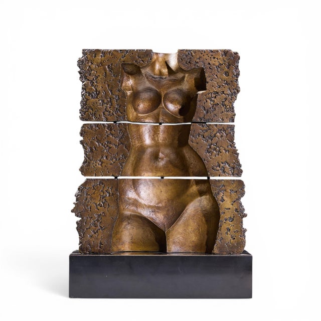 Josep Maria Subirachs Nude Torso Bronze Sculpture This sculpture measures: 11.75 wide x 4 deep x 16 inches high Excellent...