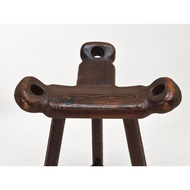 1970s Vintage Brutalist Marbella Stool attributed to Sergio Rodrigues, 1970s For Sale - Image 5 of 15