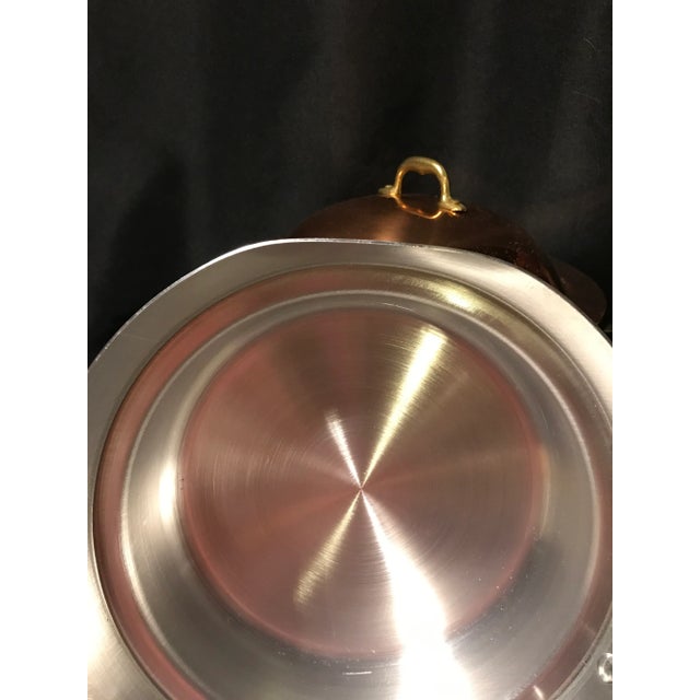 Vintage Brass and Copper Chafing Dish With Long Brass Handle by Ernest Sohn Designs. For Sale - Image 12 of 12