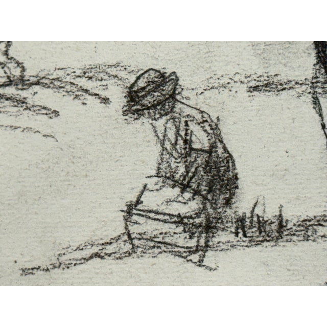 Drawing of European Laborer in Charcoal, Framed For Sale In San Francisco - Image 6 of 12