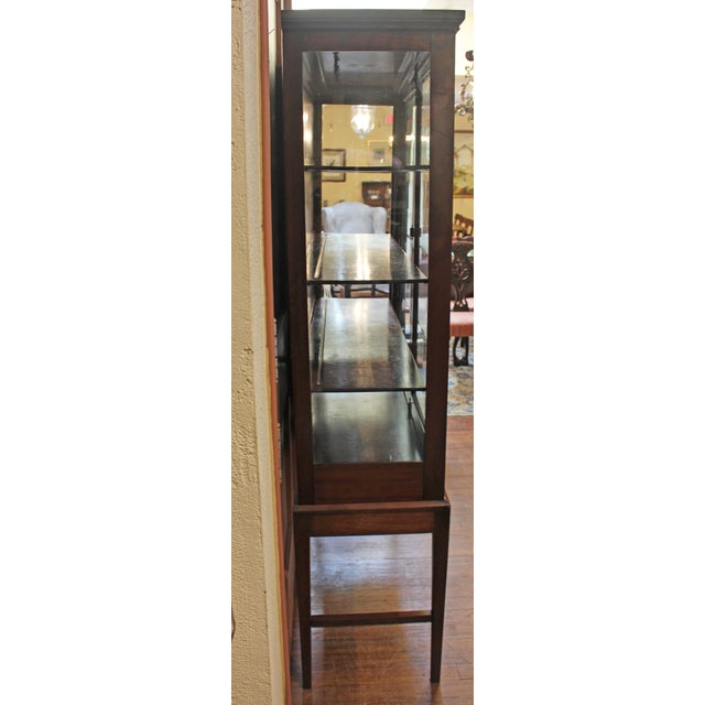 Circa 1901-1914 Edwardian Period English Bookcase Cabinet on Stand For Sale - Image 10 of 10