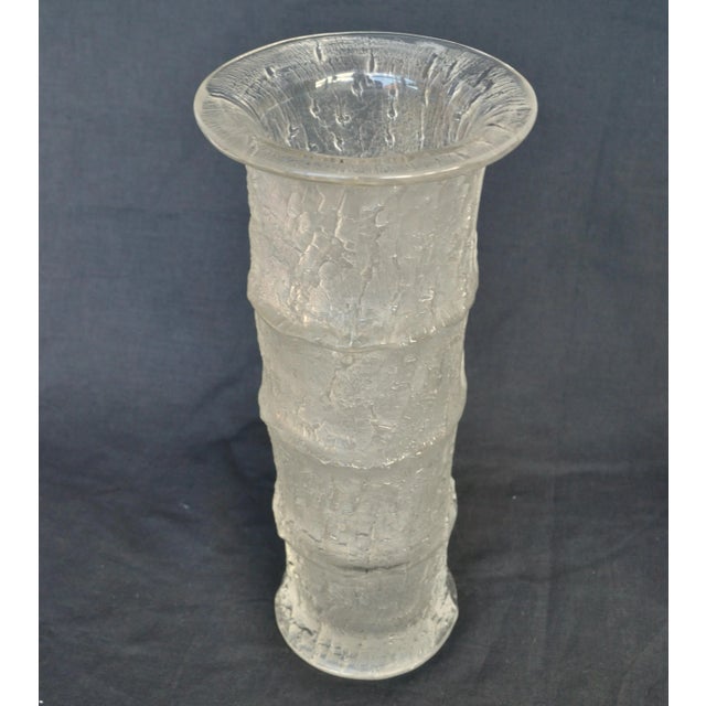 Glass Glass Bamboo Effect Vases by Timo Sarpaneva for Iittala, Set of 2 For Sale - Image 7 of 11