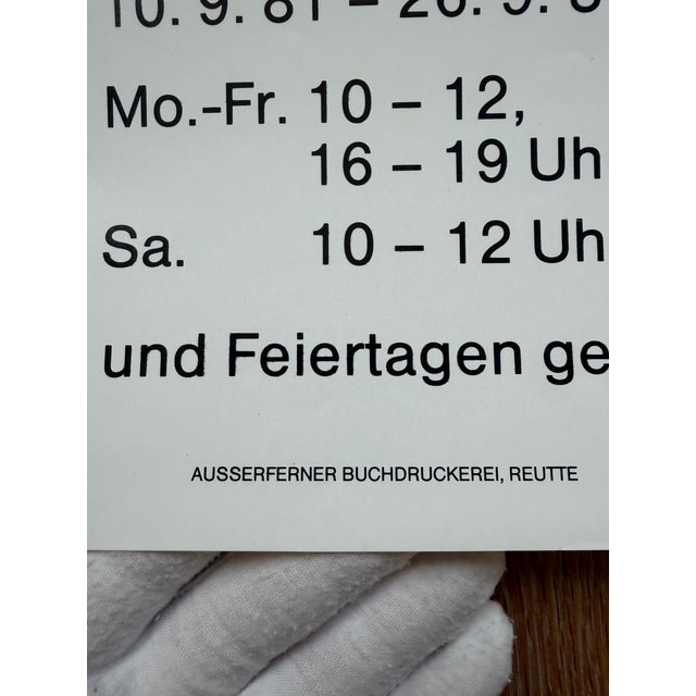 1980s Pablo Picasso (1881–1973), Raiffeisen Galerie Reutte, 1981, Vintage Exhibition Poster, Printed in Germany For Sale - Image 5 of 9