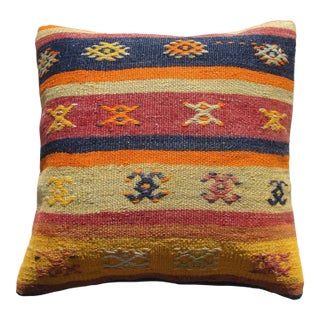 Pillow Cover Made from 1970s Kilim Rug For Sale