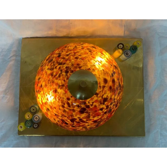Luminous Panel N1 Wall Light in Brass and Glass by Vistosis, 1960 For Sale - Image 3 of 8