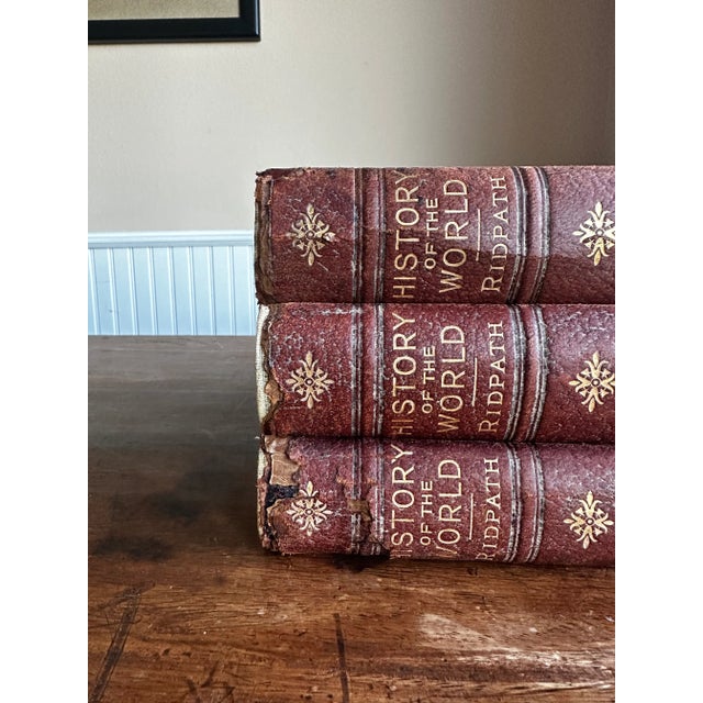 Set 3 Antique leather-bound books with a copyright date of 1907. Overall, in excellent condition, especially considering...