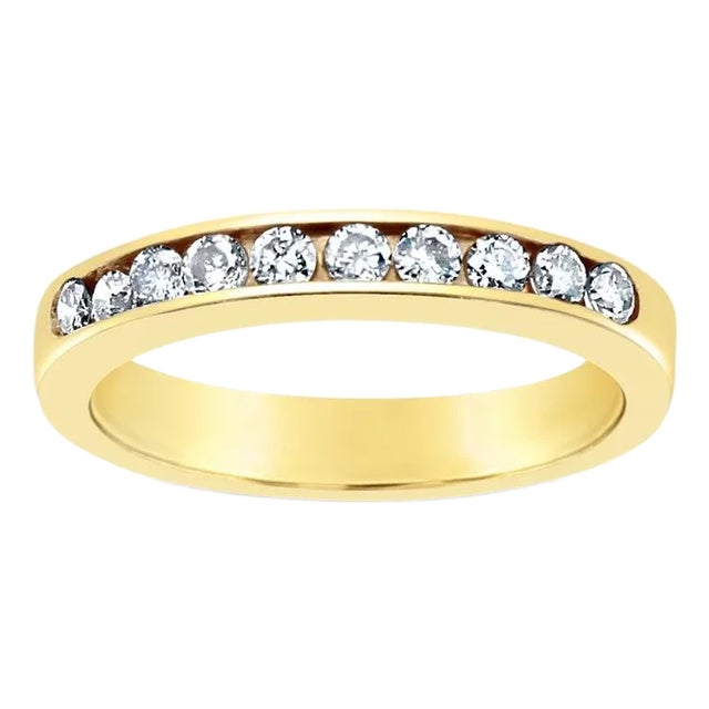 One Third Carat Channel Diamond Wedding Band 2.5MM, Size 9 For Sale