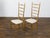 Mid 20th Century Pair of Midcentury Italian Gilt Wood High Back Side Chairs with Upholstery For Sale - Image 5 of 12