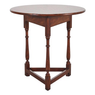 Ralph Lauren Country English Style Walnut Cricket Pub Table For Sale