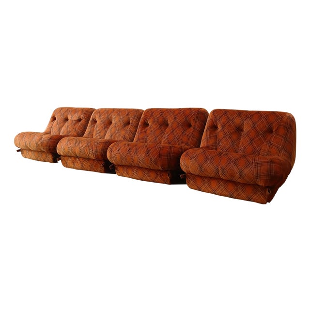 Modular Sofa by Rino Maturi for Mimo Padova, 1970s, Set of 4 For Sale