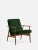 Early 21st Century Fox Lounge Chair Velvet Bottle Green Dark Wood, 2023 For Sale - Image 5 of 5
