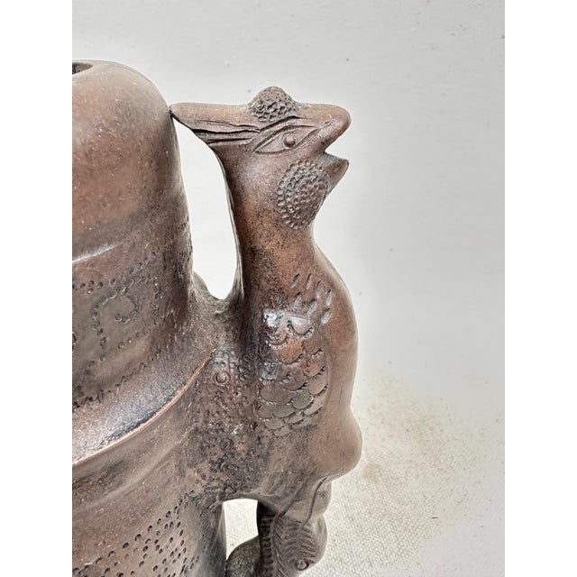 Metal Vintage Chinese Incense Holder For Sale - Image 7 of 11