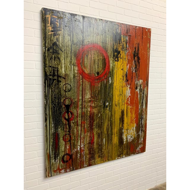 Modern Mixed Media Painting on Board For Sale - Image 3 of 12