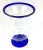 Large vase to hold your large bouquet of fresh flowers. We love the cobalt blue base and rim. The glass has that uneven...