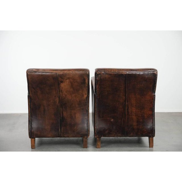 Vintage Sheepskin Armchairs, Set of 2 For Sale - Image 3 of 18