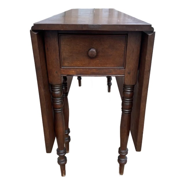 Antique Sheraton Walnut Drop Leaf Table, Shenandoah Valley of Va, 1830’s For Sale