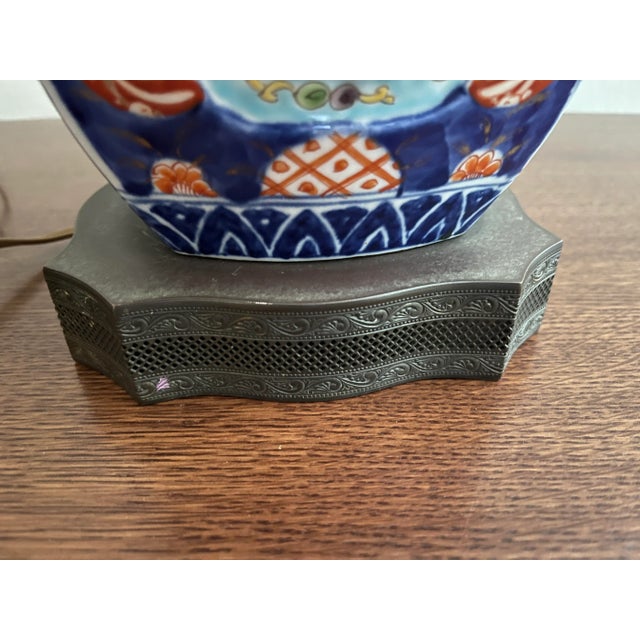 Late 19th Century Japanese Imari Lamp With Embossed Detail For Sale - Image 10 of 11