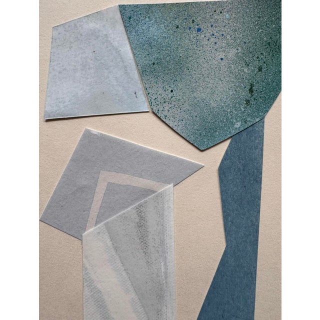 Paper "Im Blue 1" Original Mixed-Media Collage on Paper by Zac Woodiel For Sale - Image 7 of 7