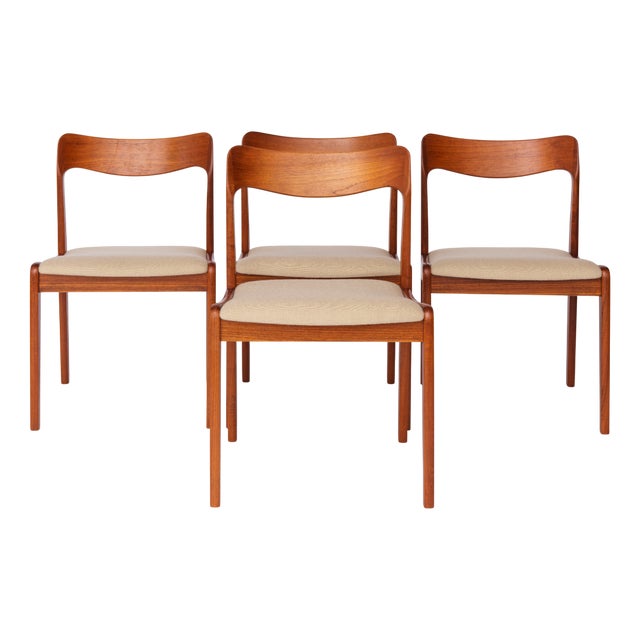 Vintage Danish Teak Chairs, 1960s, Set of 4 For Sale