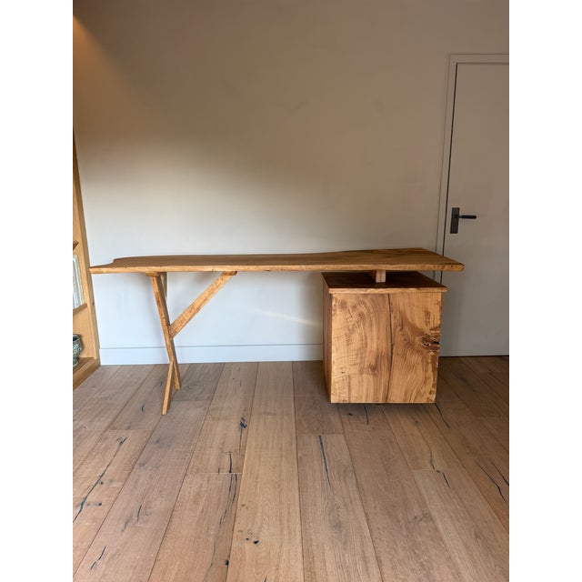 Vintage Oak Live Edge Desk, 2010s For Sale - Image 4 of 12