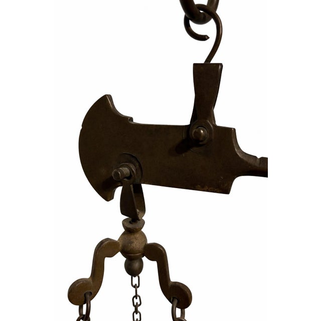 Victorian Victorian Antique Brass Balance Scale W/ Candle Holder & Wooden Base Apothecary For Sale - Image 3 of 6