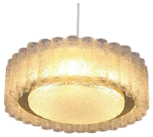 Ceiling Lamp in Blown Tubular Glass from Doria