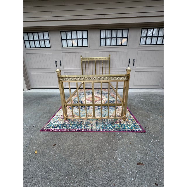 Brass Vintage Twin Size Brass Bed For Sale - Image 8 of 14