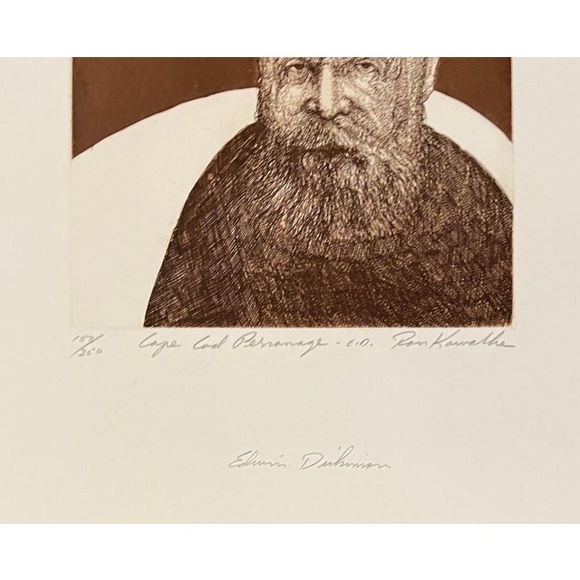 Ronald Leroy Kowalke (Chicago 1936–Hawaii 2021) "Cape Cod Personage - Edwin Dickenson" 1972, published by AAA (American...
