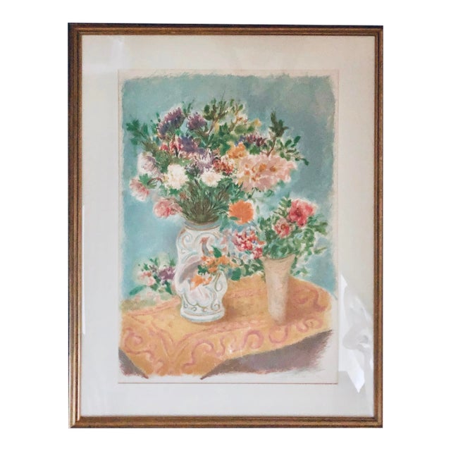 Signed Fine Art, "Flowers 7" by Ira Moskowitz, Framed Lithograph For Sale