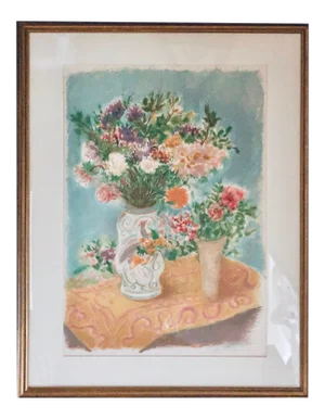 Signed Fine Art, "Flowers 7" by Ira Moskowitz, Framed Lithograph