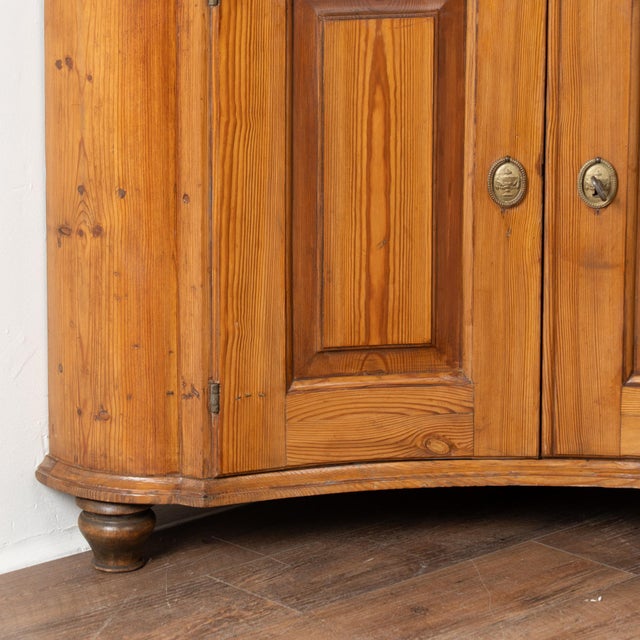 Wood Early 19th Century Swedish Pine Corner Cabinet For Sale - Image 7 of 8