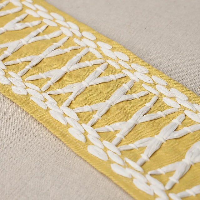 Contemporary Schumacher X Mary McDonald Tikki Tape Trim in Yellow For Sale - Image 3 of 5