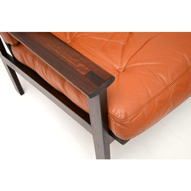 Danish Capella Lounge Chair in Leather by Illum Wikkelso for Niels Eilersen, 1960 For Sale - Image 9 of 11