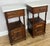 Antique French Bedside Tables with Marble Top, Set of 2 For Sale - Image 3 of 15