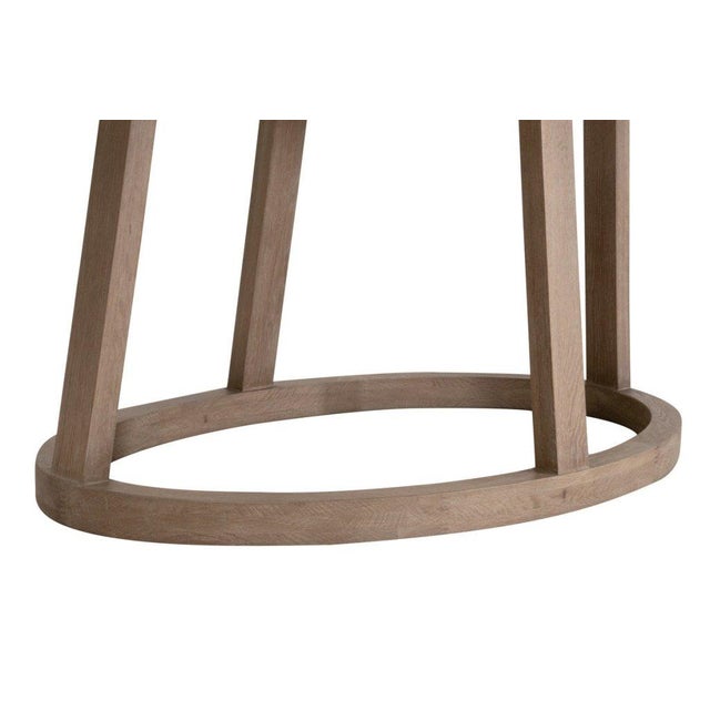 Essentials for Living Reeves Oak Oval Dining Table For Sale - Image 4 of 7