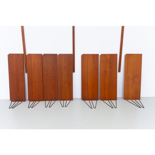 Vintage Danish Wall Mounted Teak Shelving System, 1960s For Sale - Image 15 of 17