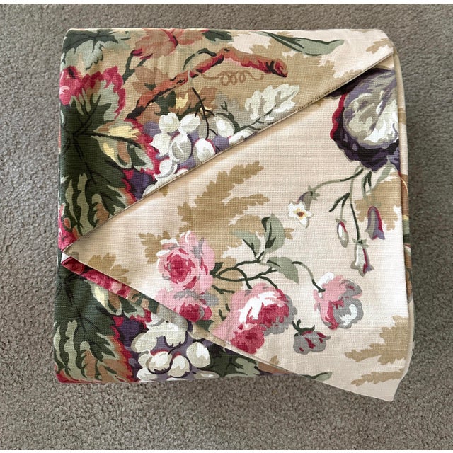 Vintage Thomasville Floral Vallance & 2 Panel Drape Set For Sale - Image 9 of 9