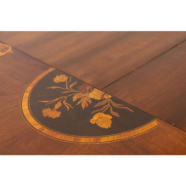 Mid-Century Modern Dutch Style Round Extendable Dining Table For Sale - Image 3 of 15