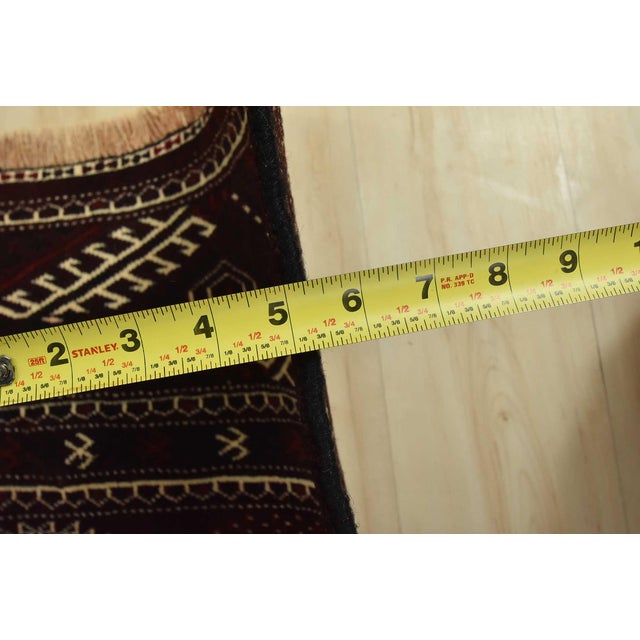 Turkmen Rug 7’7” X 12’7” Red Wool Vintage Tribal Hand-Knotted Oriental Carpet For Sale - Image 13 of 15