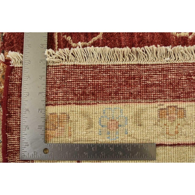 Ziegler Rug 8'11'' X 11'9'' Red Wool Traditional Hand-Knotted Oriental Carpet For Sale - Image 15 of 15