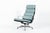 Mid-Century Modern Eames Soft Pad Recliner for Herman Miller, Blue Gray Aluminum Group Lounge Chair For Sale - Image 3 of 17