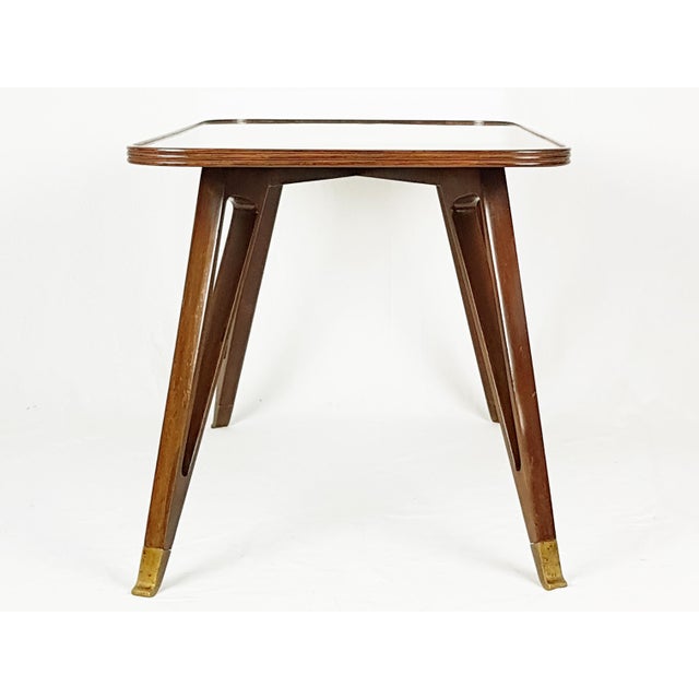 Mid-Century Modern Wood and Brass Coffee Table by Paolo Buffa, Italy, 1950s For Sale - Image 6 of 16