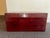 Red Antique Chinese Qing Era Red Leather Trunk or Coffee Table For Sale - Image 8 of 12