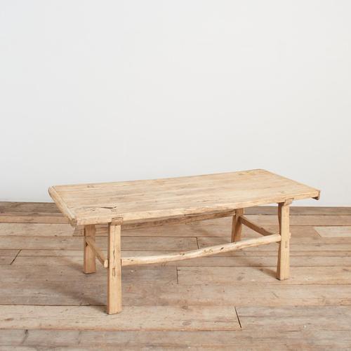 Rustic Antique Rustic Elm Coffee Table, 1920s For Sale - Image 3 of 9