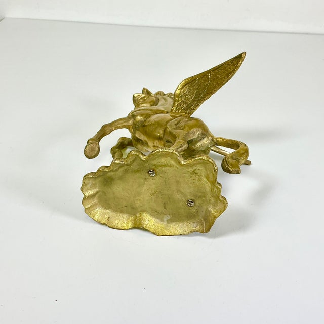 Mid-Century Boho Chic Hollywood Regency Brass Pegasus Sculpture For Sale - Image 16 of 16